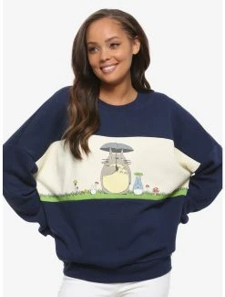 Our Universe Studio Ghibli My Neighbor Totoro Panel Women's Crewneck - BoxLunch Exclusive