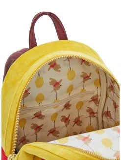 Loungefly Disney Winnie The Pooh Floral Crown Flocked Mini Backpack - BoxLunch Exclusive -BoxLunch Shop 14398087 av3