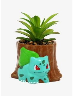 Pokémon Bulbasaur Tree Stump Faux Succulent Planter - BoxLunch Exclusive
