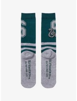 Harry Potter Syltherin Collegiate Crew Socks - BoxLunch Exclusive -BoxLunch Shop 15367282 av1