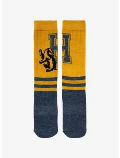 Harry Potter Hufflepuff Collegiate Crew Socks - BoxLunch Exclusive -BoxLunch Shop 15367286 av1