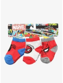 Spider-Man Face & Logo Infant Sock Set - BoxLunch Exclusive -BoxLunch Shop 15411484 av3