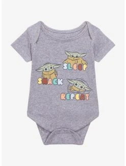 Star Wars The Mandalorian The Child Sleep Snack Repeat Infant One-Piece - BoxLunch Exclusive