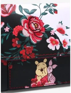 Loungefly Disney Winnie The Pooh Pooh & Piglet Floral Embroidered Wallet - BoxLunch Exclusive -BoxLunch Shop 15471845 av3