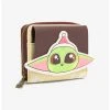 Loungefly Star Wars The Mandalorian The Child Holiday Small Zip Wallet - BoxLunch Exclusive