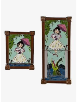 Disney Haunted Mansion Tightrope Girl Stretching Portrait Sliding Enamel Pin - BoxLunch Exclusive