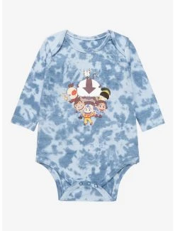 Avatar: The Last Airbender Chibi Gaang Group Portrait Tie-Dye Infant One-Piece - BoxLunch Exclusive