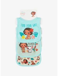 Disney Moana Tropical Icons Infant Bib Set - BoxLunch Exclusive -BoxLunch Shop 15894431 av2