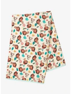 Disney Moana Tropical Icons Allover Print Swaddle Blanket - BoxLunch Exclusive