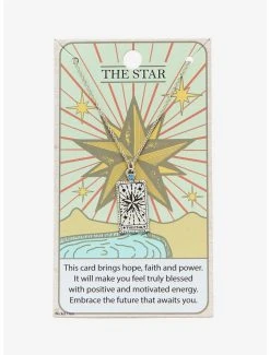 The Star Tarot Card Pendant Necklace - BoxLunch Exclusive -BoxLunch Shop 16083627 av2
