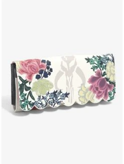 Star Wars The Mandalorian Mythosaur Skull Floral Wallet - BoxLunch Exclusive