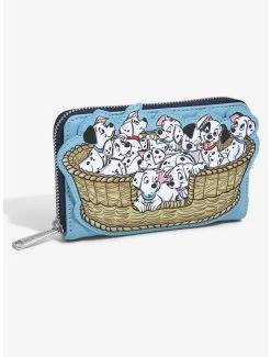 Loungefly Disney 101 Dalmatians Puppy Basket Small Zip Wallet - BoxLunch Exclusive
