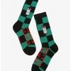 Demon Slayer: Kimetsu No Yaiba Tanjiro Kamado Crew Socks - BoxLunch Exclusive -BoxLunch Shop 16409197 hi