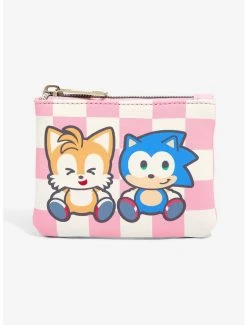 Sonic The Hedgehog & Tails Checkered Coin Purse - BoxLunch Exclusive