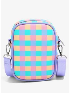 Nintendo Kirby Checkered Floral Pin Collector Crossbody Bag - BoxLunch Exclusive -BoxLunch Shop 16562714 av2
