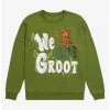 Marvel Guardians Of The Galaxy Chibi We Are Groot Embroidered Crewneck - BoxLunch Exclusive -BoxLunch Shop 16575903 hi