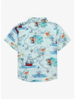 Disney Peter Pan Map Toddler Woven Button-Up - BoxLunch Exclusive -BoxLunch Shop 16733714 av1
