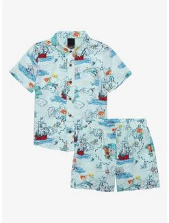 Disney Peter Pan Map Toddler Woven Button-Up - BoxLunch Exclusive -BoxLunch Shop 16733714 av2