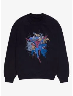 Marvel Spider-Man Retro Group Portrait Crewneck - BoxLunch Exclusive