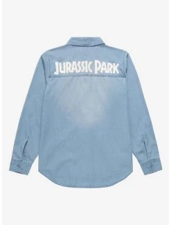 Jurassic Park Embroidered Denim Women's Overshirt - BoxLunch Exclusive -BoxLunch Shop 17100123 av1