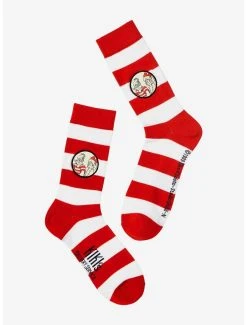 Studio Ghibli Kiki's Delivery Service Kiki & Tombo Striped Crew Socks - BoxLunch Exclusive