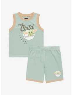 Star Wars The Mandalorian The Child Toddler Basketball Shorts - BoxLunch Exclusive -BoxLunch Shop 17358155 av2