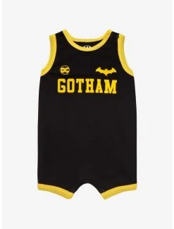DC Comics Batman Gotham Infant Basketball Jersey Romper - BoxLunch Exclusive
