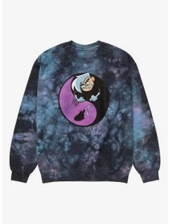 Danny Phantom Danny & Ghost Fight Tie-Dye Crewneck - BoxLunch Exclusive