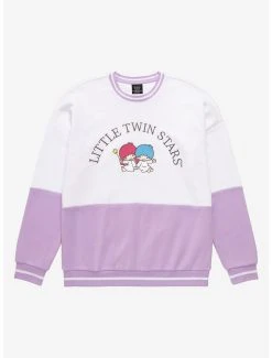 Sanrio Little Twin Stars Embroidered Panel Crewneck - BoxLunch Exclusive