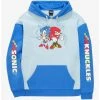 Sonic The Hedgehog Sonic & Knuckles Retro Two-Tone Hoodie - BoxLunch Exclusive -BoxLunch Shop 17618568 hi