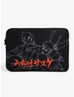 Naruto Shippuden Sasuke & Naruto Fight Line Art Laptop Case - BoxLunch Exclusive