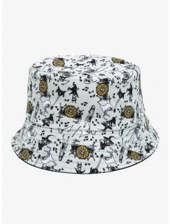 Disney The Nightmare Before Christmas Summer Fear Fest Jack Skellington Sun Logo Reversible Youth Bucket Hat - BoxLunch Exclusive -BoxLunch Shop 17783479 av1