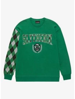 Harry Potter Slytherin Argyle Crewneck - BoxLunch Exclusive