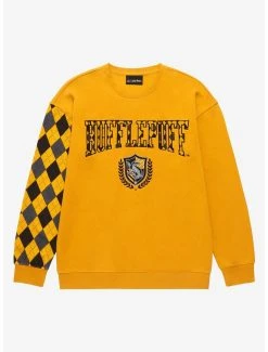 Harry Potter Hufflepuff Argyle Crewneck - BoxLunch Exclusive