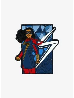 Marvel Ms. Marvel Kamala Panel Portrait Enamel Pin - BoxLunch Exclusive