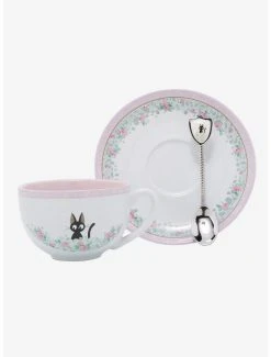 Studio Ghibli Kiki’s Delivery Service Jiji Teacup & Spoon Set - BoxLunch Exclusive -BoxLunch Shop 18250377 av3