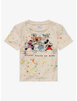 Disney Mickey And Friends Paint Splatter Group Portrait Toddler T-Shirt - BoxLunch Exclusive
