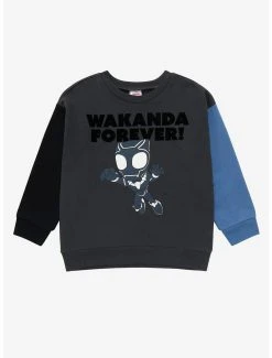Marvel Black Panther Wakanda Forever Color Block Crew Neck - BoxLunch Exclusive