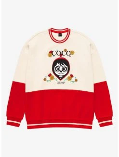 Disney Pixar Coco Miguel Floral Panel Crewneck - BoxLunch Exclusive
