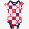 Marvel Spider-Man Retro Checkered Infant One-Piece - BoxLunch Exclusive -BoxLunch Shop 18625715 hi
