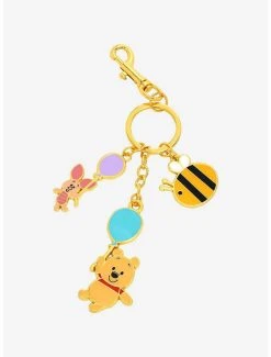 Loungefly Disney Winnie The Pooh Piglet & Pooh Balloons Charm Keychain - BoxLunch Exclusive