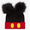 Disney Mickey Mouse Pom Eared Cuff Beanie - BoxLunch Exclusive -BoxLunch Shop 18806418 hi