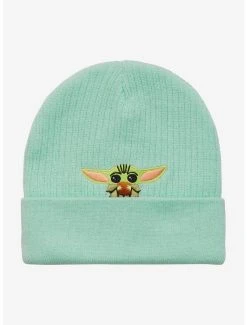Star Wars The Mandalorian Grogu Peek Cuff Beanie - BoxLunch Exclusive