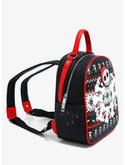Our Universe Disney The Nightmare Before Christmas Jack Skellington Christmas Sweater Mini Backpack - BoxLunch Exclusive -BoxLunch Shop 18810636 av2