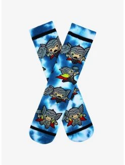Marvel Thor Chibi Tie-Dye Crew Socks - BoxLunch Exclusive