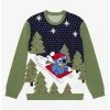 Disney Lilo & Stitch Sledding Stitch Holiday Sweater - BoxLunch Exclusive -BoxLunch Shop 18867402 hi
