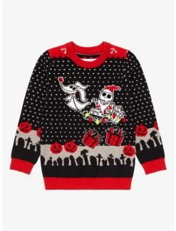 Disney The Nightmare Before Christmas Jack Skellington In A Sled Toddler Holiday Sweater - BoxLunch Exclusive