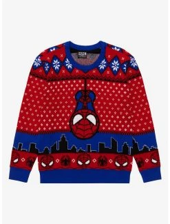 Marvel Spider-Man Chibi Spidey Youth Holiday Sweater - BoxLunch Exclusive