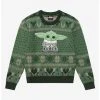 Our Universe Star Wars The Mandalorian Grogu Youth Holiday Sweater - BoxLunch Exclusive -BoxLunch Shop 19046133 hi