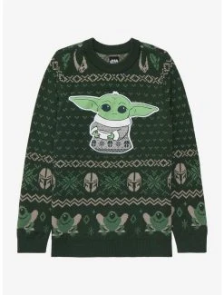 Star Wars The Mandalorian Grogu Toddler Holiday Sweater - BoxLunch Exclusive